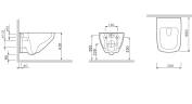 Унитаз подвесной безободковый Am.Pm. INSPIRE 2.0 FlashClean C50A1700SC с сиденьем 