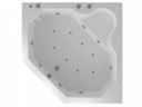 Акриловая ванна Акватек Лира LIR150-0000006 150x150 с гидромассажем и фронтальной панелью