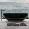 Прозрачная ванна ABBER Kristall AT9702Onyx черная 180х85