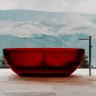 Прозрачная ванна ABBER Kristall AT9703Rubin красная 170х75