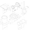 Набор аксессуаров для ванны и туалета Am.Pm Sensation AK30D0306W 6 придметов